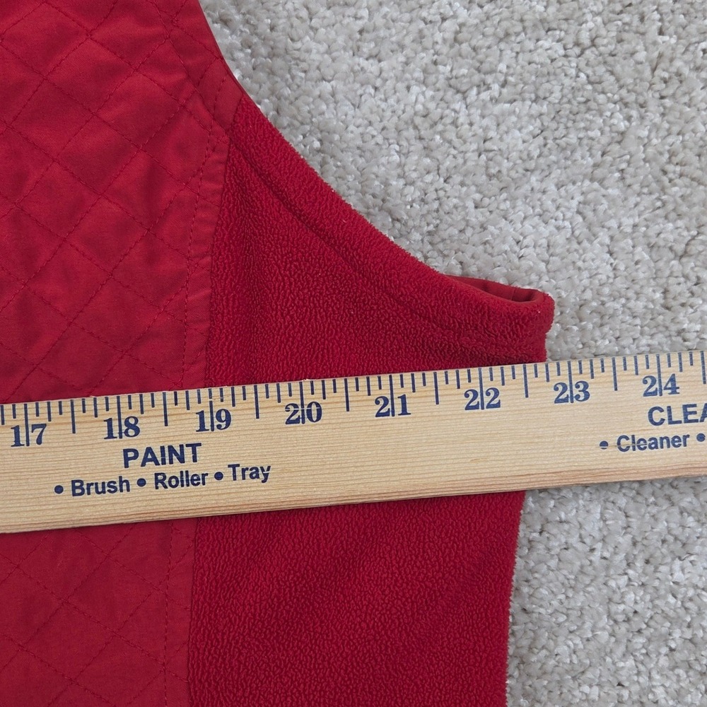 Columbia Womens XL Esmeralda Valley Quilted Vest Red Full Zip Lightweight Fleece - Picture 6 of 6